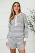 Situationally Sound Striped Long Sleeve Top and Shorts Set