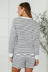 Situationally Sound Striped Long Sleeve Top and Shorts Set