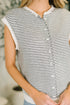 So Good It Hurts Cap Sleeve Button Down