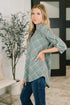 So It Goes Split Neck Plaid Top