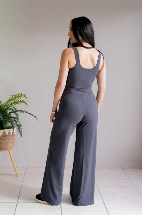 Soft Earth Charcoal Jumpsuit
