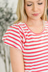 Sunny Stripes Casual Flutter Sleeve Dress