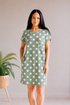 Sweet Sage Polka Dot Dress