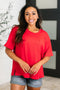 Take It Easy Slouchy Tee in Red