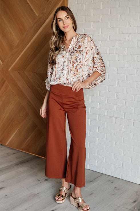 Take a Chance Mixed Print Top