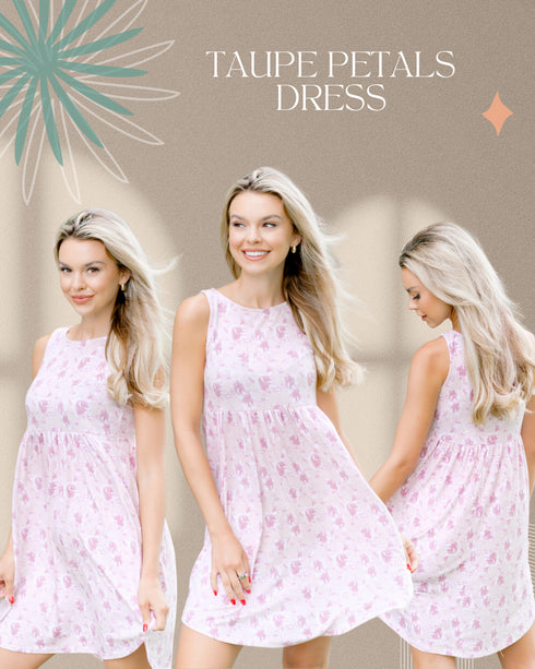 Taupe Petals Dress