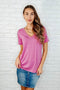 The Every Outfit Basic V-Neck Top in Candy Pink