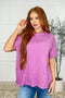 The Layback Relaxed Basic Tee in Hot Magenta