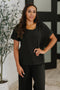 Thyme Boxy Tee in Black