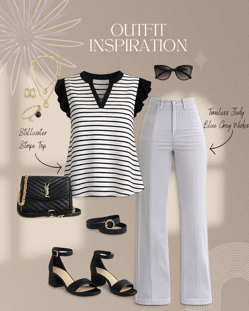 Timeless Judy Blue Grey Wides