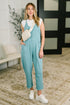 Totally Me Spaghetti Strap Jumpsuit Dusty Teal