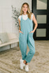 Totally Me Spaghetti Strap Jumpsuit Dusty Teal