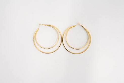 Two's a Party Double Hoop Earrings