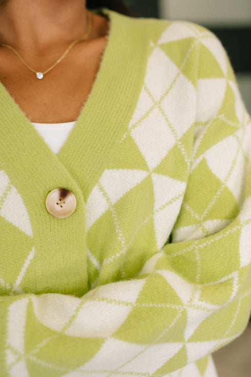 Up, Up and Away Argyle Cardigan