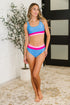 Venice Color Block Swim Top