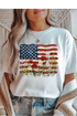 Painted Flag & Florals Graphic Tee