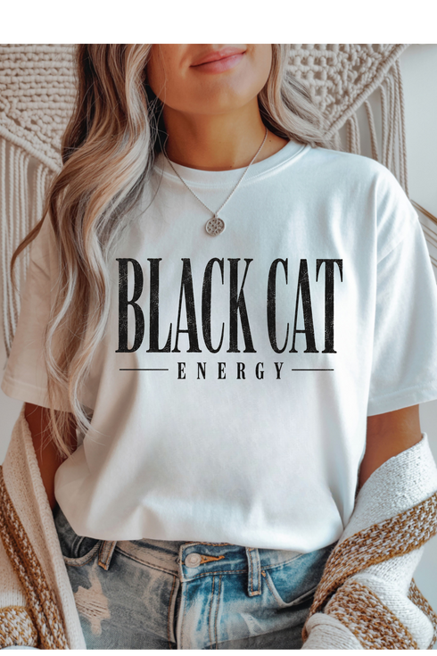 Black Cat Energy Graphic Tee