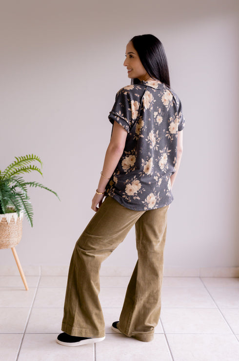 Wildflower Rib V-Neck