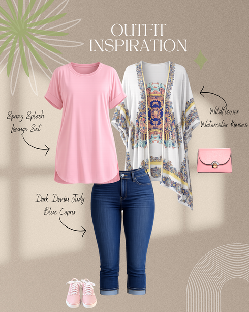 Wildflower Watercolor Kimono