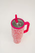 Yes, Girl, Yes Leopard Print Tumbler in Hot Pink