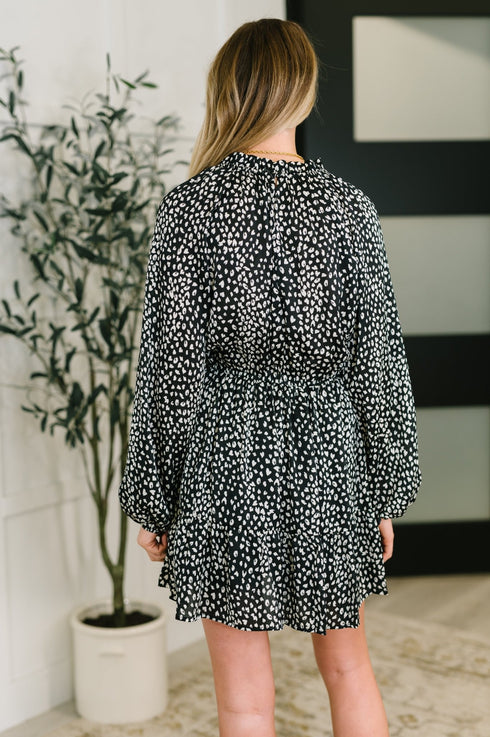 A Cheeky Little Time Tiered Dress in Black - LISA MARIE BOUTIQUE - Womens - Small -