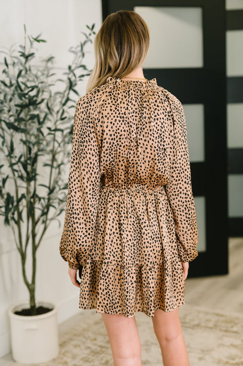 A Cheeky Little Time Tiered Dress in Pecan Brown - LISA MARIE BOUTIQUE - Womens - Small -