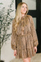 A Cheeky Little Time Tiered Dress in Pecan Brown - LISA MARIE BOUTIQUE - Womens - Small -