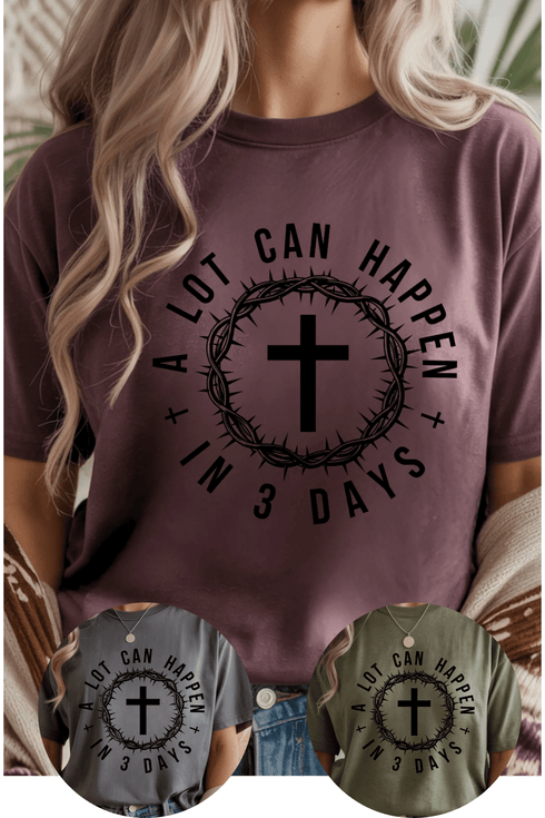 A Lot Can Happen T-Shirt - LISA MARIE BOUTIQUE - S - Graphite Heather Gildan Tee -