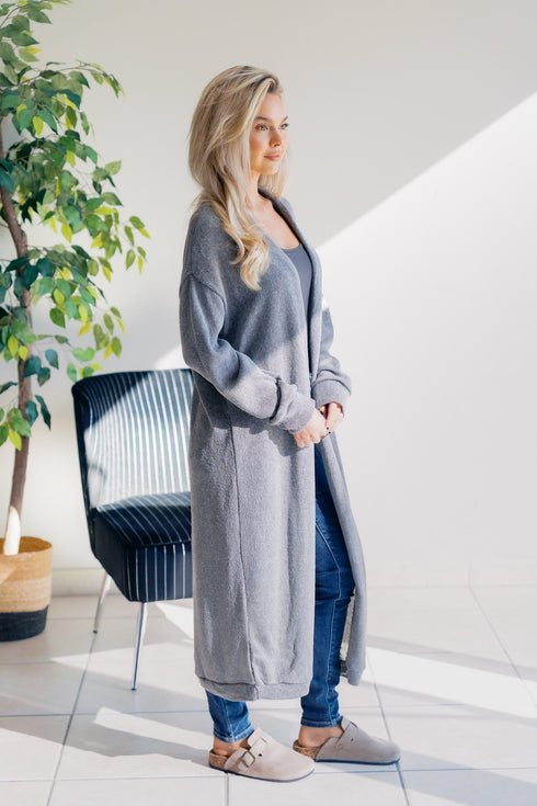 Ashen Embrace Cardigan - LISA MARIE BOUTIQUE - S -