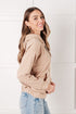 Ask Me Out Checkered Hoodie in Khaki - LISA MARIE BOUTIQUE - Tops - Small -