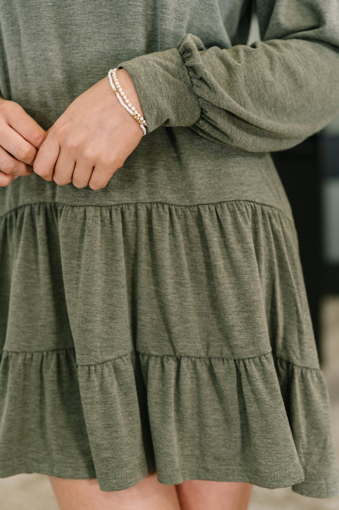 Autumn Breeze Long Sleeve Knit Dress - LISA MARIE BOUTIQUE - Womens - Small -