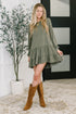 Autumn Breeze Long Sleeve Knit Dress - LISA MARIE BOUTIQUE - Womens - Small -