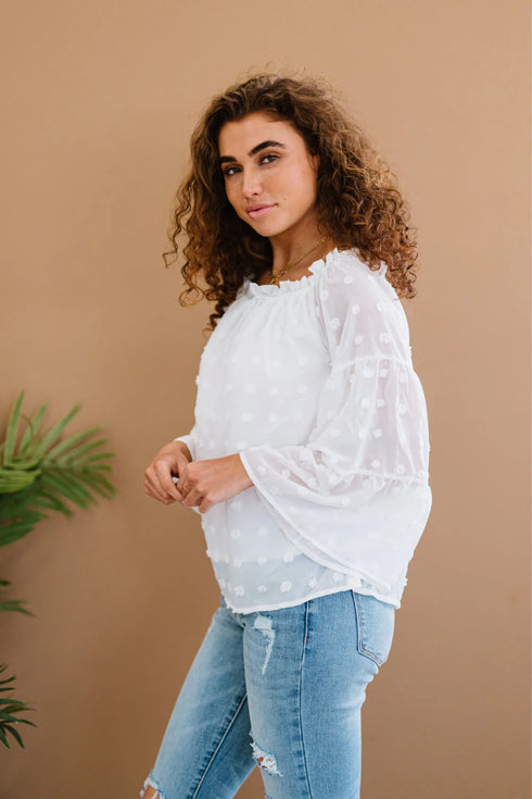 Andree by Unit Daydreamer Full Size Run Pom-Pom Blouse SALE