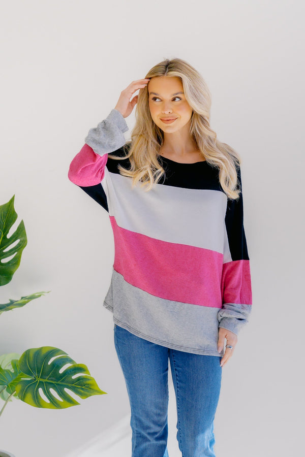 Bloom Line Pullover - LISA MARIE BOUTIQUE - S -