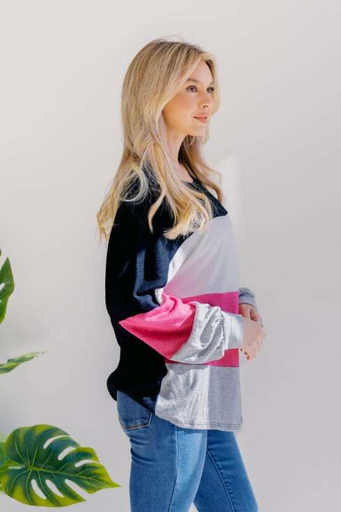 Bloom Line Pullover - LISA MARIE BOUTIQUE - S -