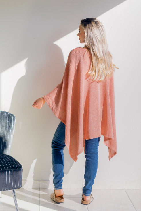 Blush Whisper Poncho - LISA MARIE BOUTIQUE - OS -