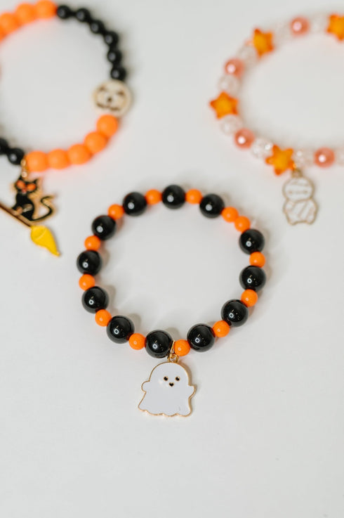 Boo Crew Elastic Beaded Bracelet Stack - LISA MARIE BOUTIQUE - Womens - OS -