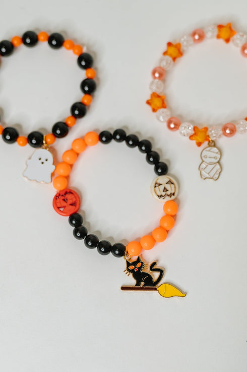 Boo Crew Elastic Beaded Bracelet Stack - LISA MARIE BOUTIQUE - Womens - OS -