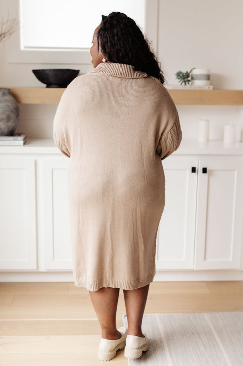Bundled Beauty Turtleneck Sweater Dress - LISA MARIE BOUTIQUE - Dresses - Small -