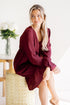 Burgundy Bliss Dress - LISA MARIE BOUTIQUE - S -