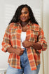 Double Take Plaid Dropped Shoulder Shirt - LISA MARIE BOUTIQUE