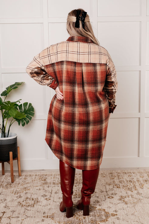 Cabin Fever Flannel Plaid Oversized Shacket - LISA MARIE BOUTIQUE - Layers - Small -