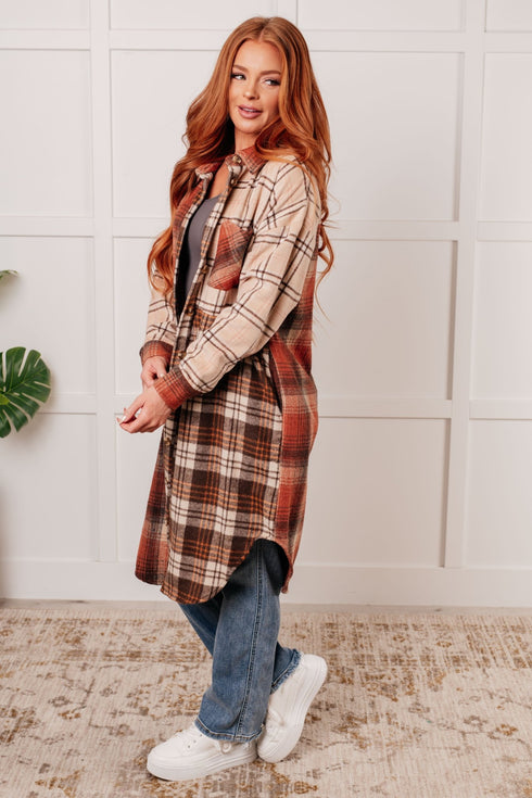 Cabin Fever Flannel Plaid Oversized Shacket - LISA MARIE BOUTIQUE - Layers - Small -