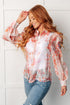 Call Me Back Sheer Floral Button Up Blouse - LISA MARIE BOUTIQUE - Blouses - Small -