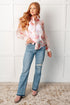 Call Me Back Sheer Floral Button Up Blouse - LISA MARIE BOUTIQUE - Blouses - Small -
