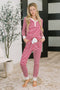 Candy Cane Lane Pajama Set - LISA MARIE BOUTIQUE - Womens - Small -