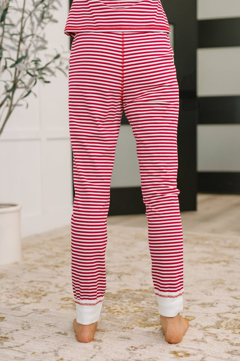 Candy Cane Lane Pajama Set - LISA MARIE BOUTIQUE - Womens - Small -