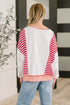 Candy Stripes & Chill Sweatshirt - LISA MARIE BOUTIQUE - Womens - Small -