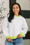 Can't Quit the Knit Contrast Pullover - LISA MARIE BOUTIQUE - Womens - Small -