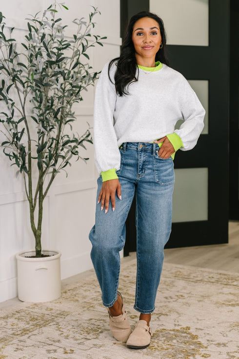 Can't Quit the Knit Contrast Pullover - LISA MARIE BOUTIQUE - Womens - Small -